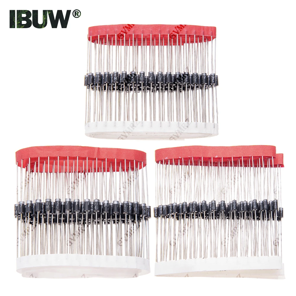 100PCS/20PCS FR Series Fast Recovery Diode Kit FR102 to FR607 for Power Conversion, Industrial Circuits & DIY Applications