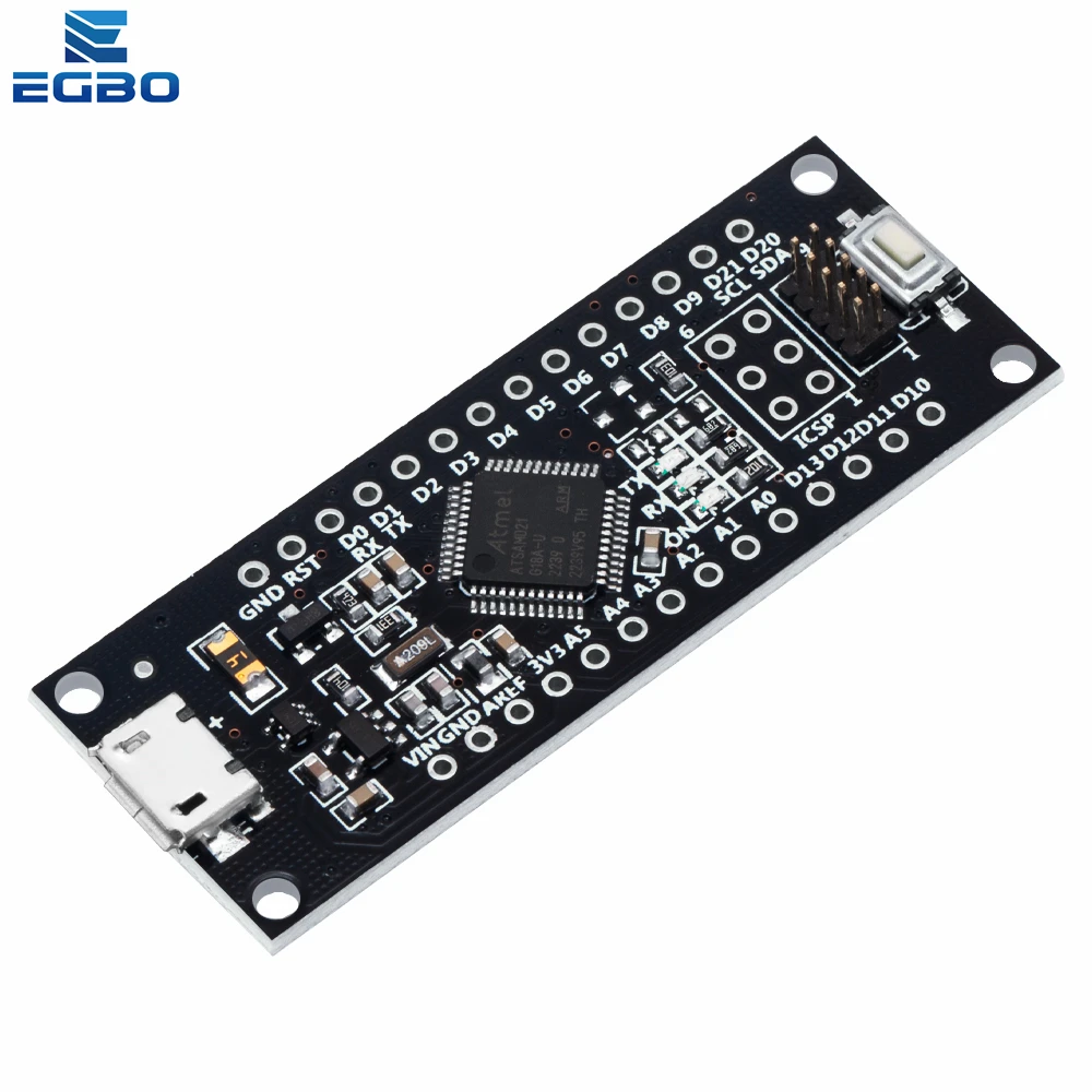 EGBO SAMD21 M0-Mini 32-bit ARM Cortex, M0 Core Pins, Unsoldered Compatible with Arduino Zero Arduino M0 Form Mini