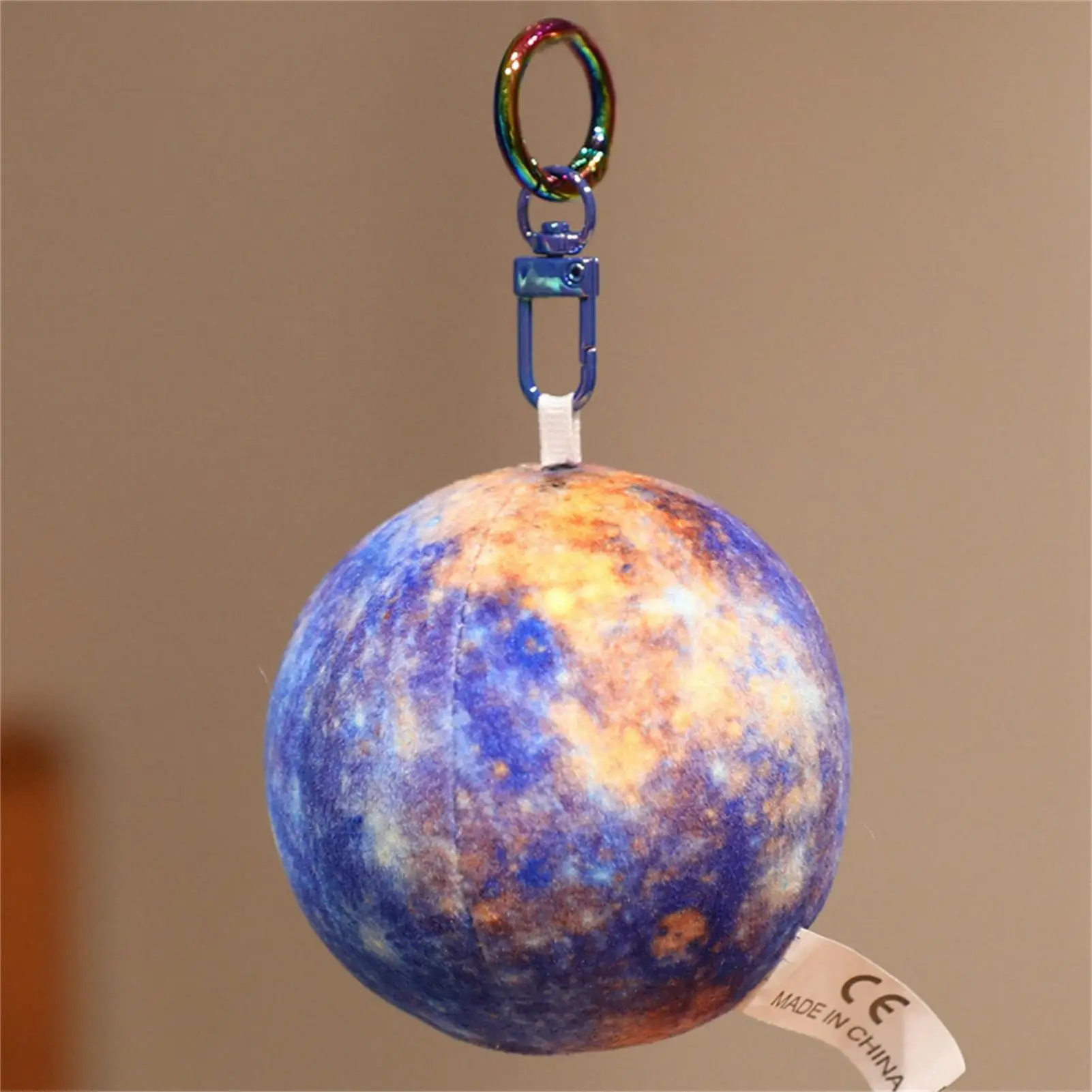 Planet Ornament 2.95 Inch Hangable Stuffed Solar System Plush Planet Ornaments for Handbag Coin Purse Jewelry Wallet Backpack