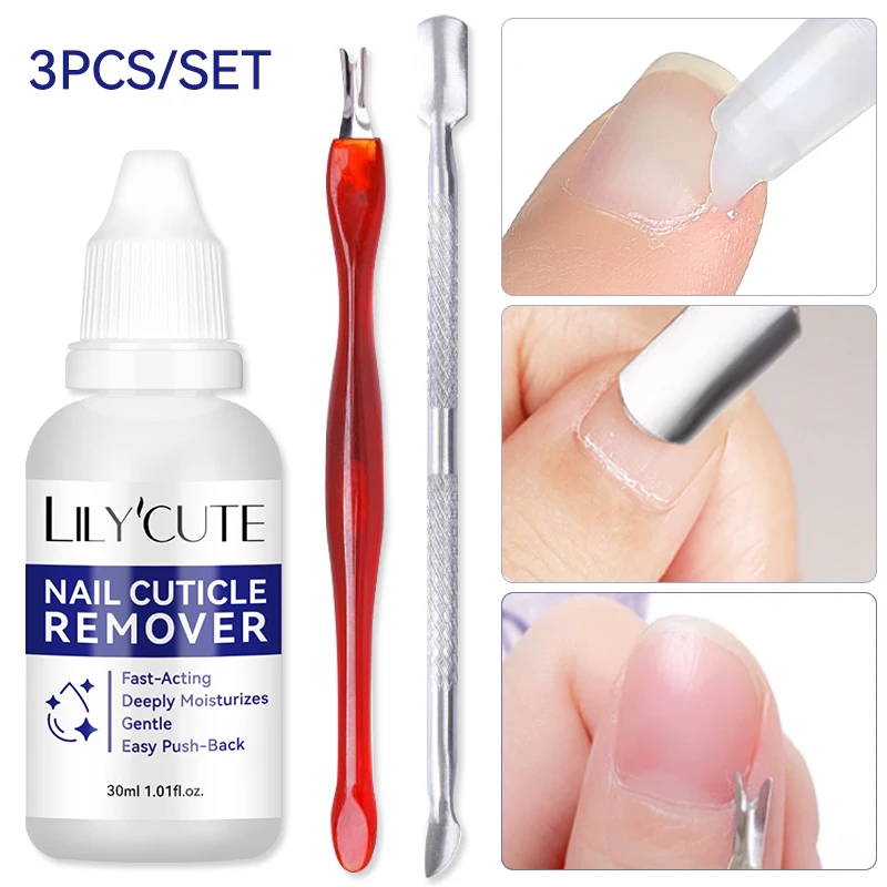 LILYCUTE 30ml removedor de cutículas de uñas Gel suavizante rápido para la piel muerta cuidado de uñas suave limpiador de cutículas fácil para manicura