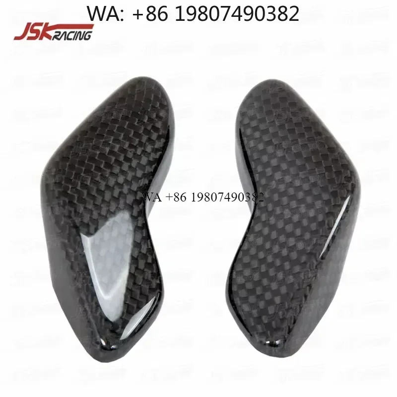 Wmwmnu Dry Carbon Fiber Seat Handle Cover for 458 Italia Spider 2011-2016 Plain Weave Interior Trim Accessories