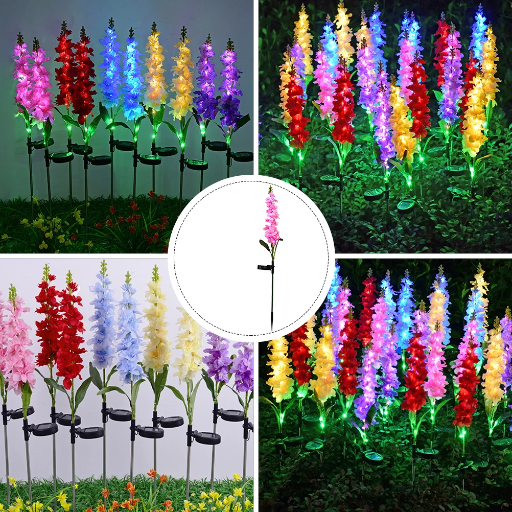 

1Pc Solar Powered Violet Flower Stake Light LED Garden Decoration Outdoor Lighting