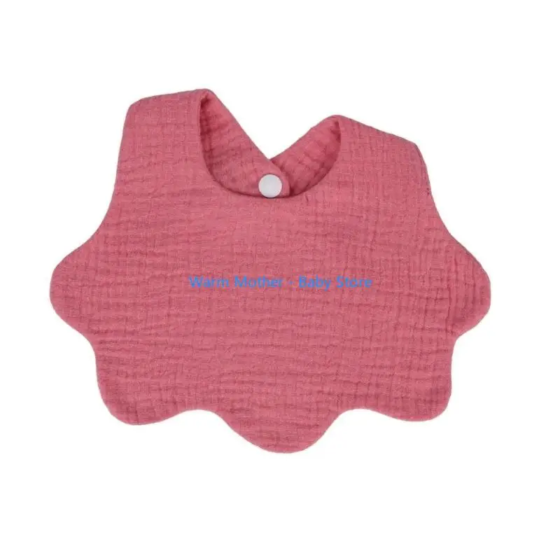 

Cotton Baby Drooling Bib Solid Infants Feeding Bib Newborns Burp Cloths 57QE