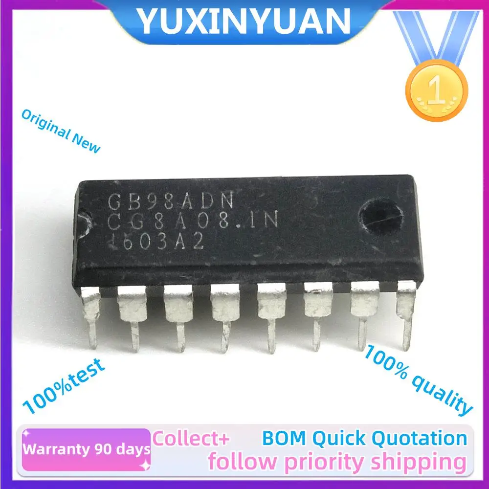 1PCS/LOT GB98ADN DIP-16 GB98 IC Chip  YUXINYUAN IC In Stock 100%test