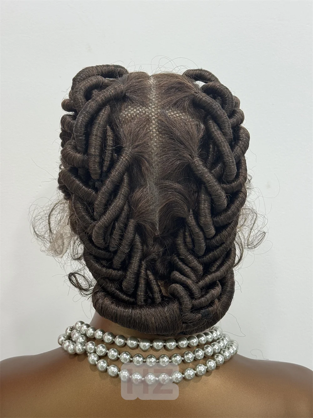 شعر مستعار مضفر للنساء السود الاصطناعية الدانتيل الكامل الأفرو بانتو Knotless تجديل شعر مستعار اليدوية الدانتيل شعر مستعار أمامي