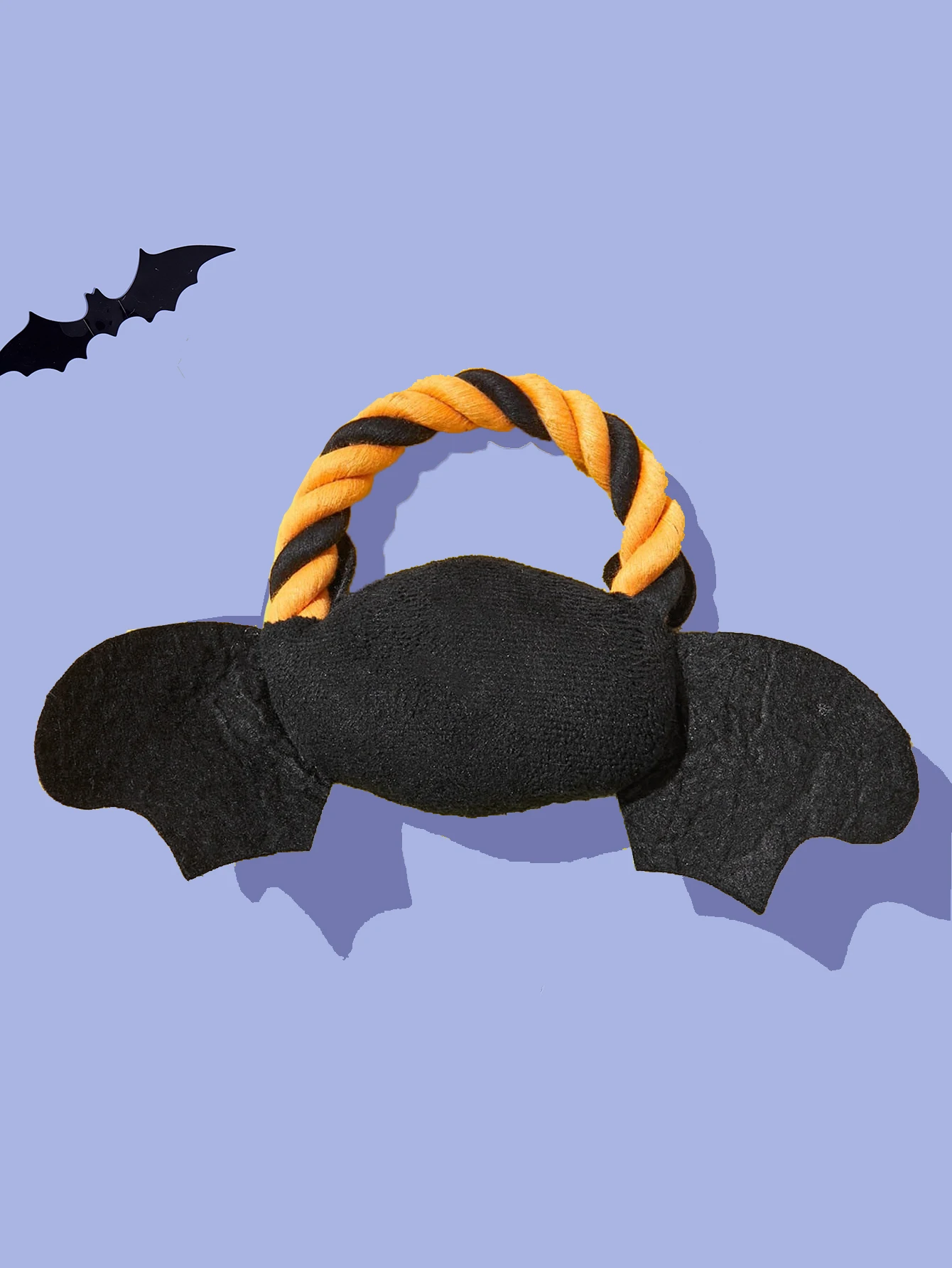 Dog Toys for Small Medium Breeds Halloween Pumpkin & Bat Rope Chew Toy Durable Tough Squeaky Puppy Toys for Pet Gifts Soft Plus