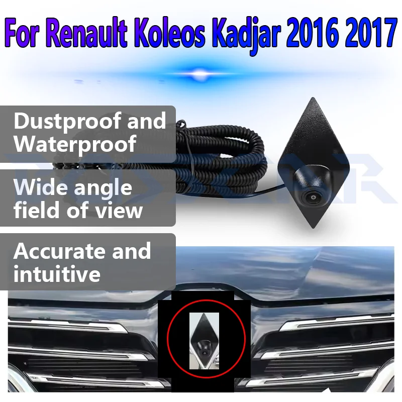 For Renault Koleos Kadjar 2016 2017 High-end Waterproof Front View Camera HD Night Vision 150° Wide Angle