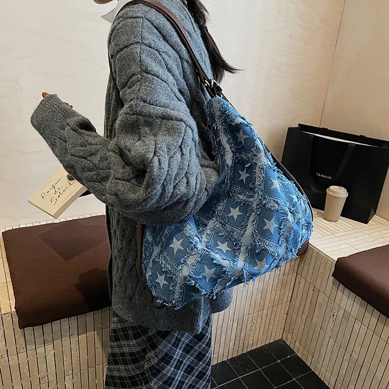 

2025 New Checkerboard Tote Bag for Women Fashion Pattern Shoulder Bag Large Capacity Canvas Shopper Bag Trendy Casual Purse