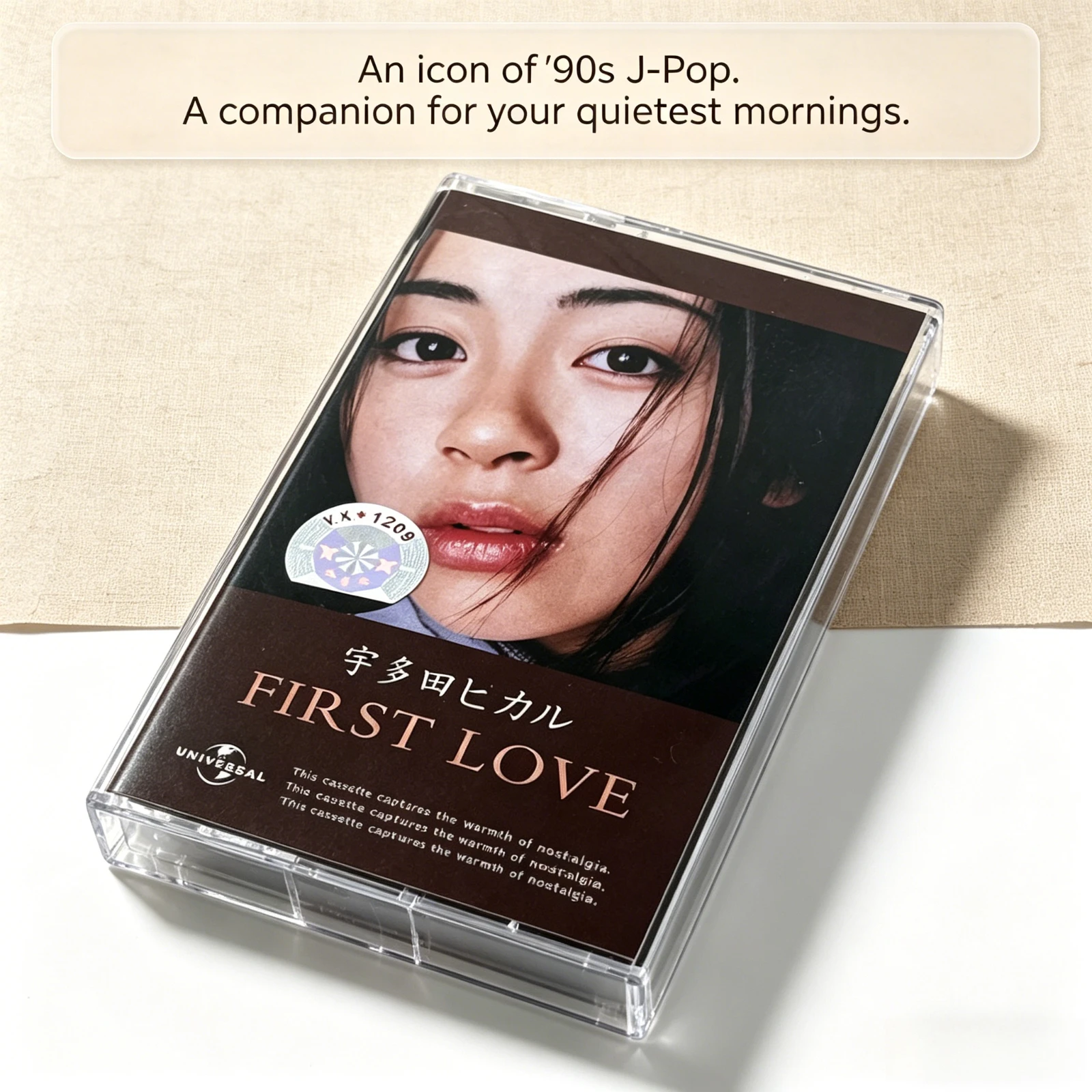 

First Love Cassette Tape with Album Art Cover Retro J-pop Music Tape Collectible Gift for Fans Hikaru