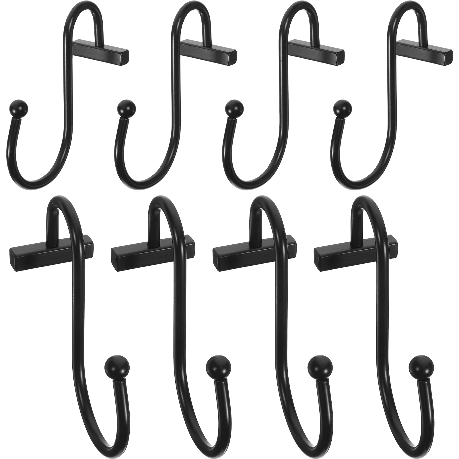 

12Pcs Metal Curtain Hooks Stainless Steel Hanger Easy Slide Household Curtain Accessories