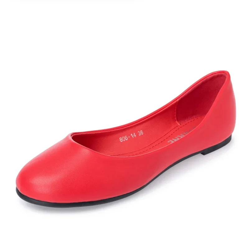 Wholesales Promotions Flats Soft Soles No Heel Dancing Driving Loafers For Women Plus Size 41 9 Anti-slip Single Shoes Round Toe
