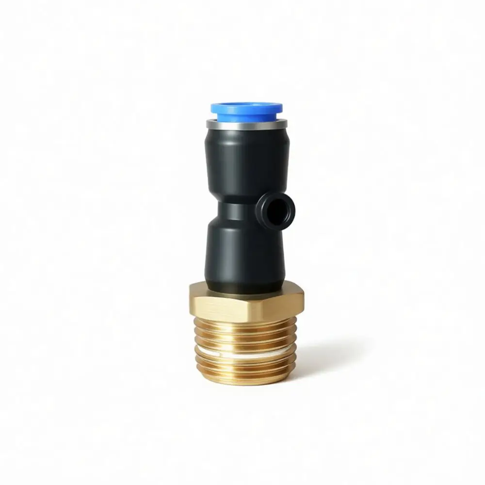 Pneumatic Fitting L Type Quick Connect Air Tube Connector Plastic Threaded Adapter Industrial Air Control System Components