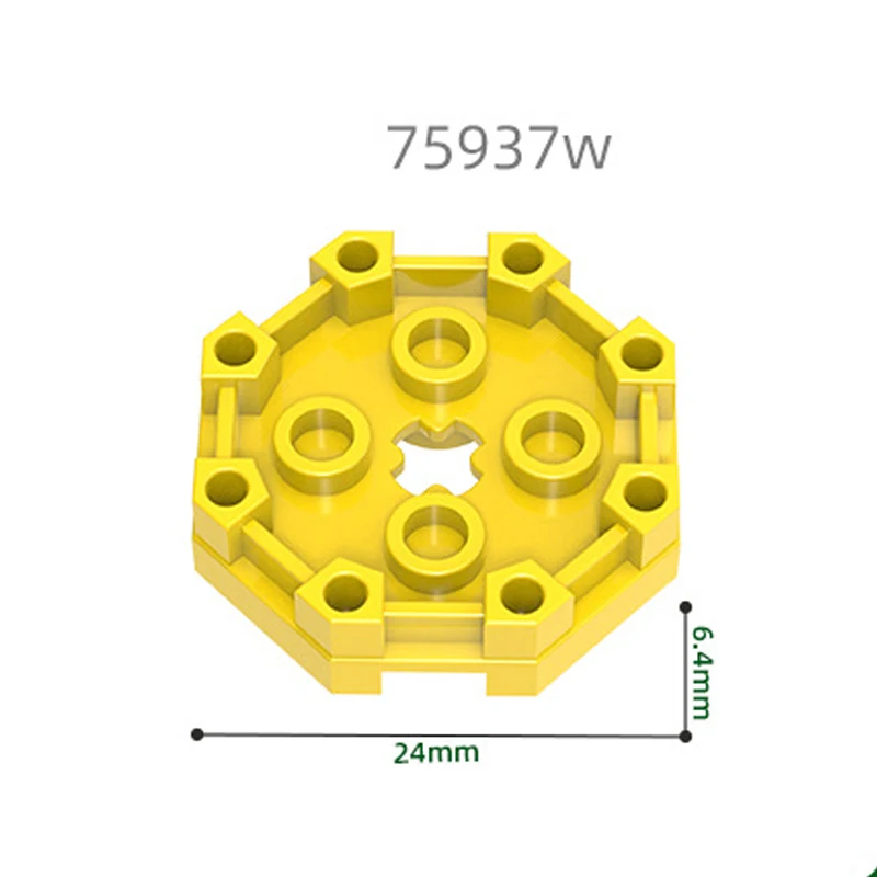 MOC 10PCS 75937W Achteckige Halterung Grundplatte Bpard Bausteine Kit Schloss Haus Teil Ziegel Partikel Kinder Geburtstag geschenk