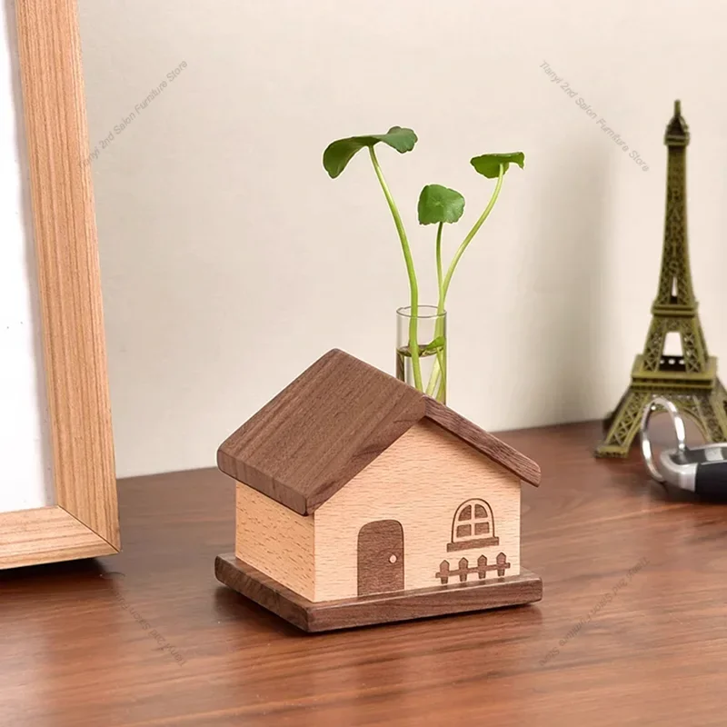 Modern Simple Wood Decoration Crafts Aesthetic Room Bedroom Modern Decoration Crafts Sculptures Cabinet Home Decor Estatua FYFM