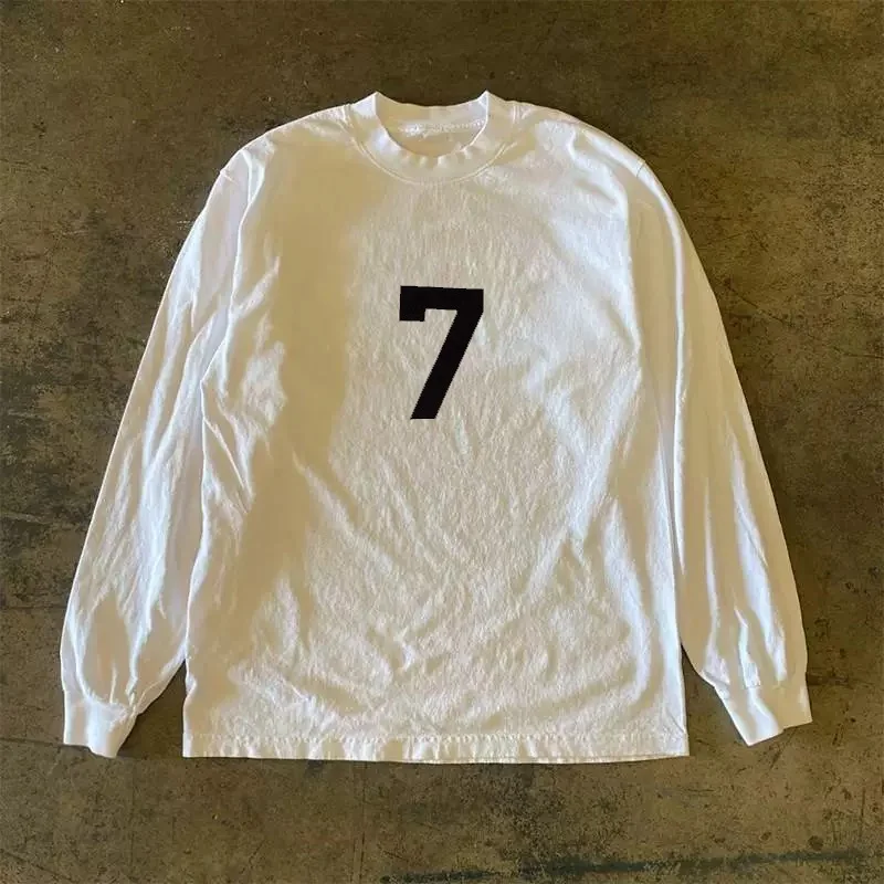 Long Sleeve 310 Pure Cotton Men's T-Shirt Upward Hero Non-Light American Style Couple's T-Shirt Youth Loose Fit Printed Tee