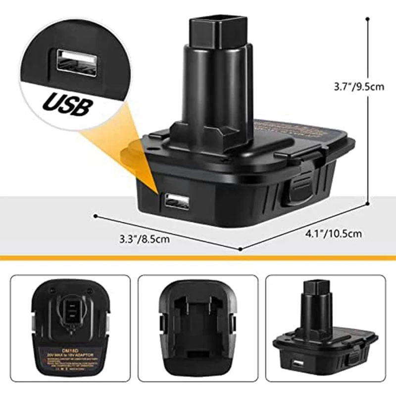 ¡Promoción! Para adaptador de batería Dewalt de 20V a 18V, convertidor DCA1820 versión mejorada DM18D para Dewalt 18V/20V