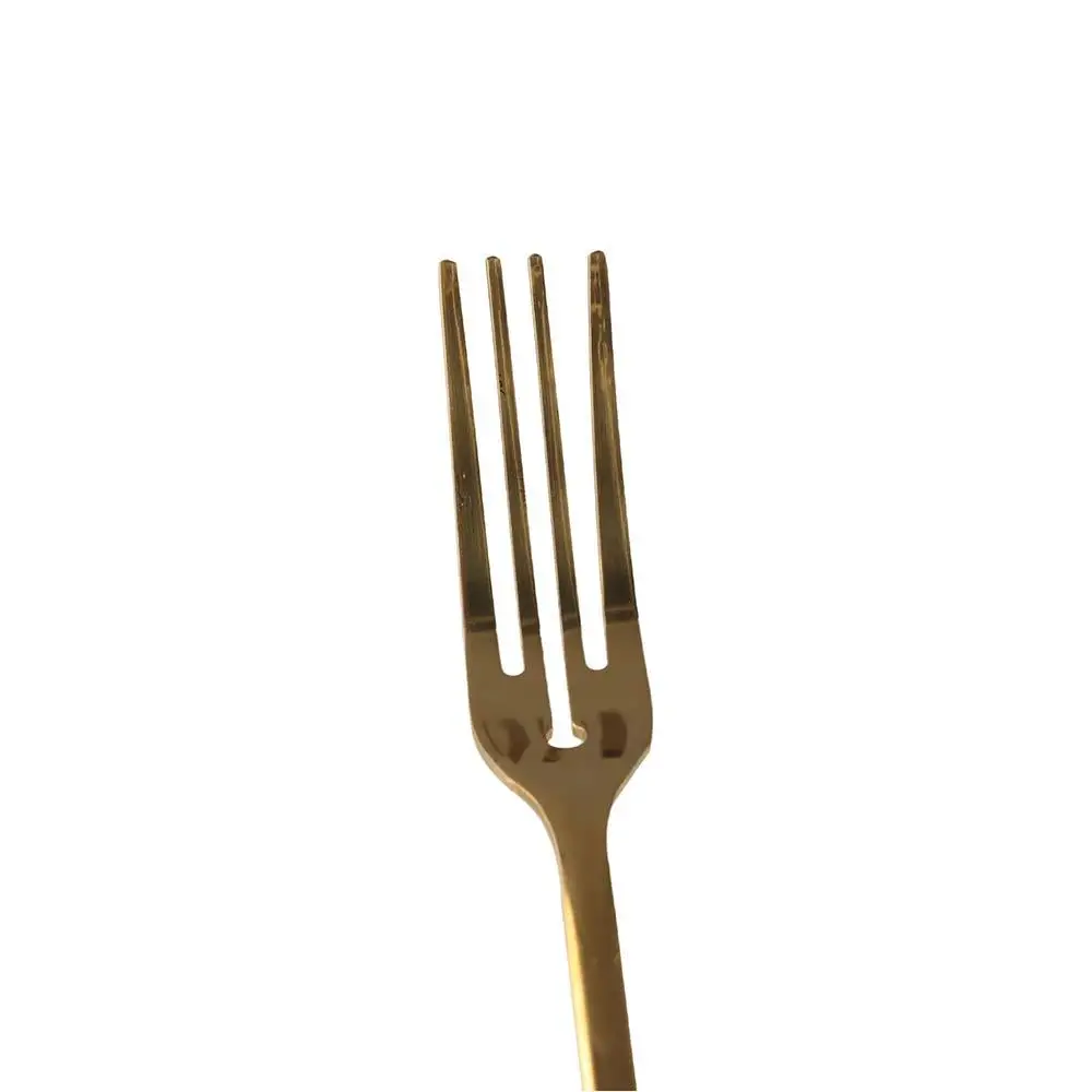 

Table Forks Long Handle Stainless Steel Dessert Fork Four Tine Silver/gold Dinner Fork Korean Fruit Forks Afternoon Tea