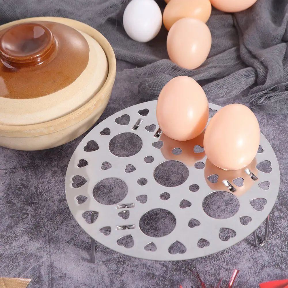 

Stainless Steel Steamed Egg Rack Folding Multifunctional Egg Steamer Universal Thickened Steaming Plate Steamed Bun