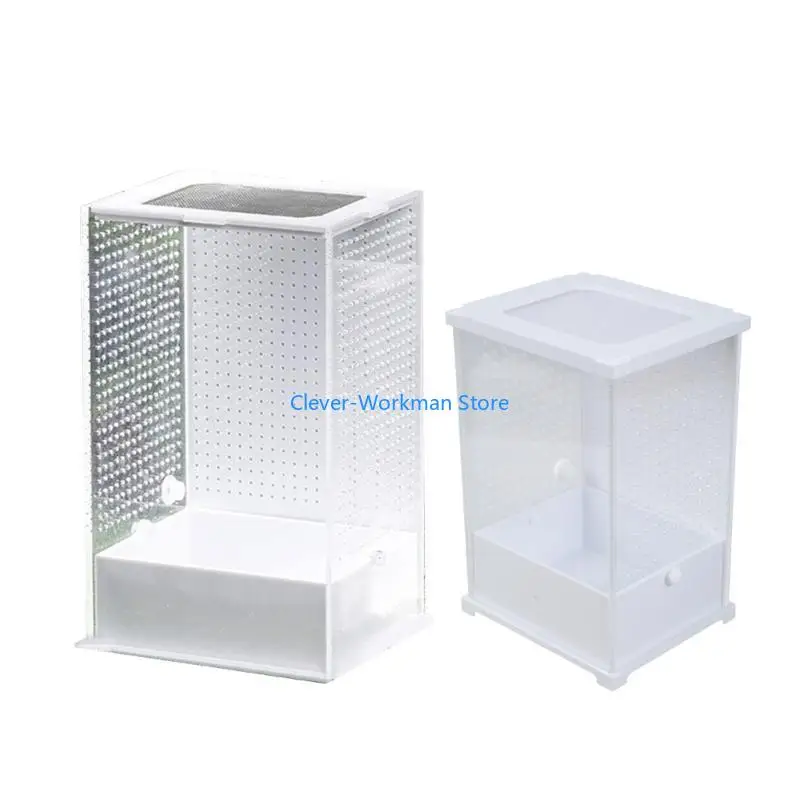 

24TD Clear Acrylic Mini Insect Tanks for Lizards Hermit-Crabs Geckos Frogs- Mini Enclosure- Breeding Box