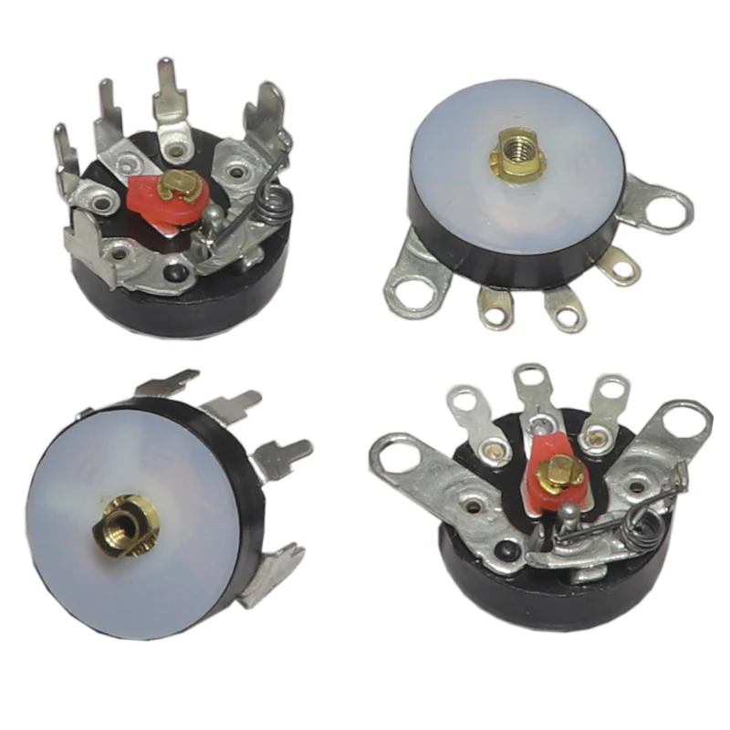【10PCS】10K RV12 Straight Angle Radio Potentiometer RV12MM B503 B103 B10K B50K Power Amplifier Volume Potentiometer With Switch