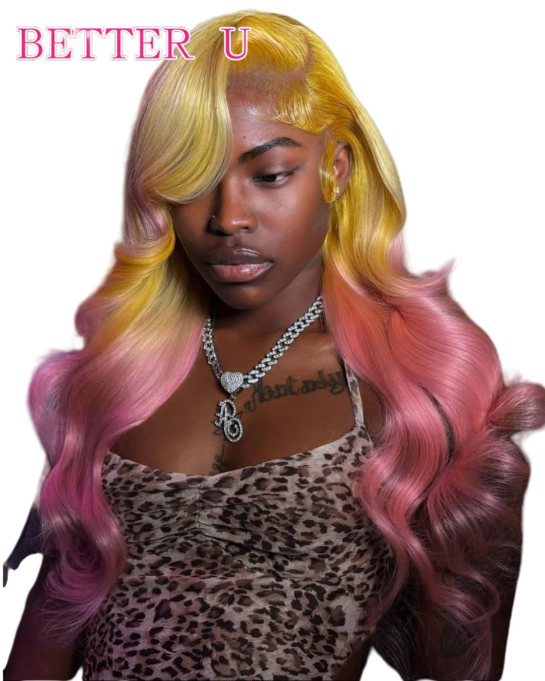 13x6 HD الدانتيل الجبهة خصلات الشعر المستعار الإنسان الدانتيل الشفاف إغلاق شعر مستعار أصفر أومبير الوردي الملونة باروكة من شعر طبيعي الجسم موجة للنساء