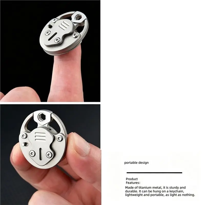 USER FRIENDLY-Portable Titanium Alloy Mechanical Lock Flat Screwdriver