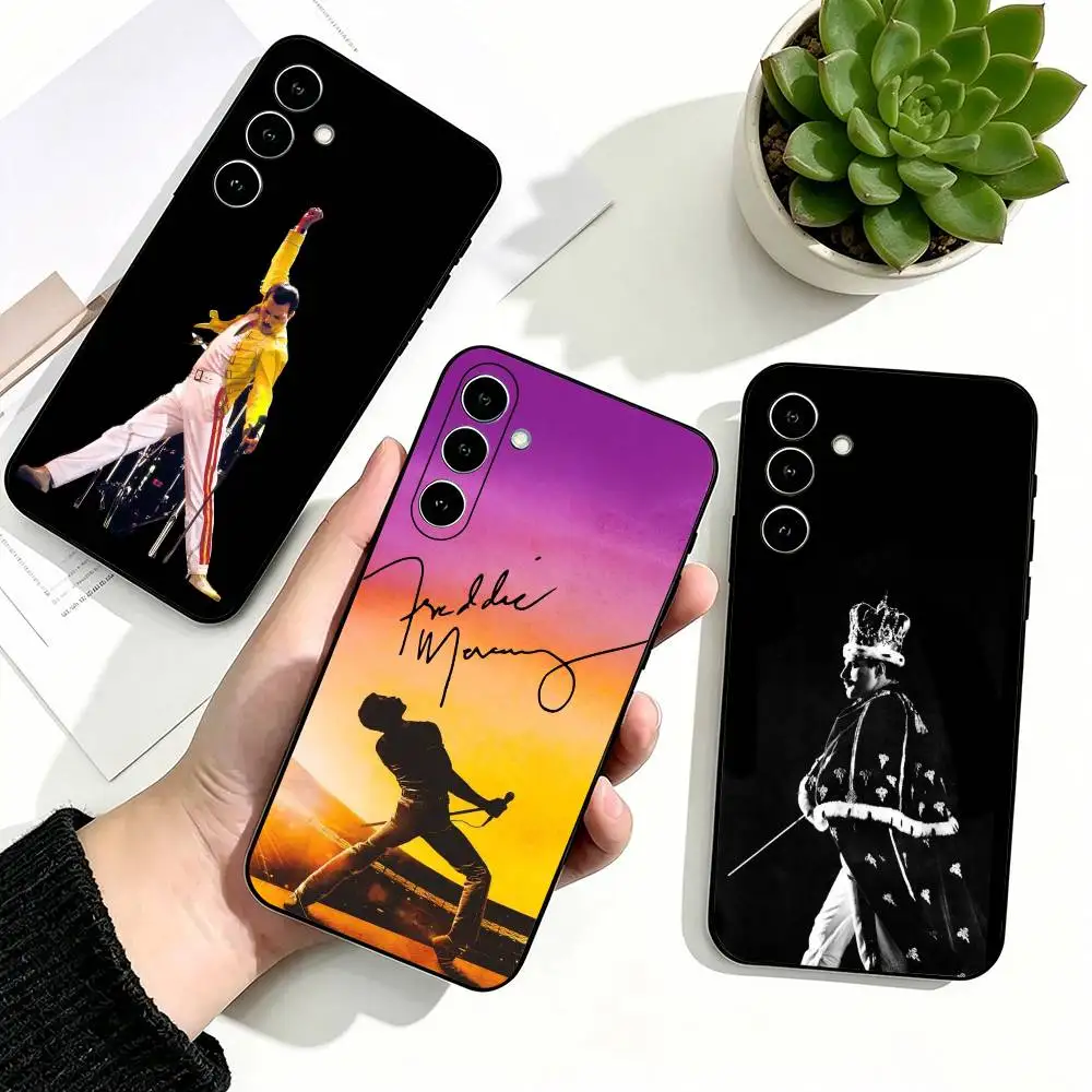 Freddie M-Mercury Phone Case for Samsung A71 A26 A36 A56 A25 A35 A55 A14 A24 A34 A54 Soft Black Cover