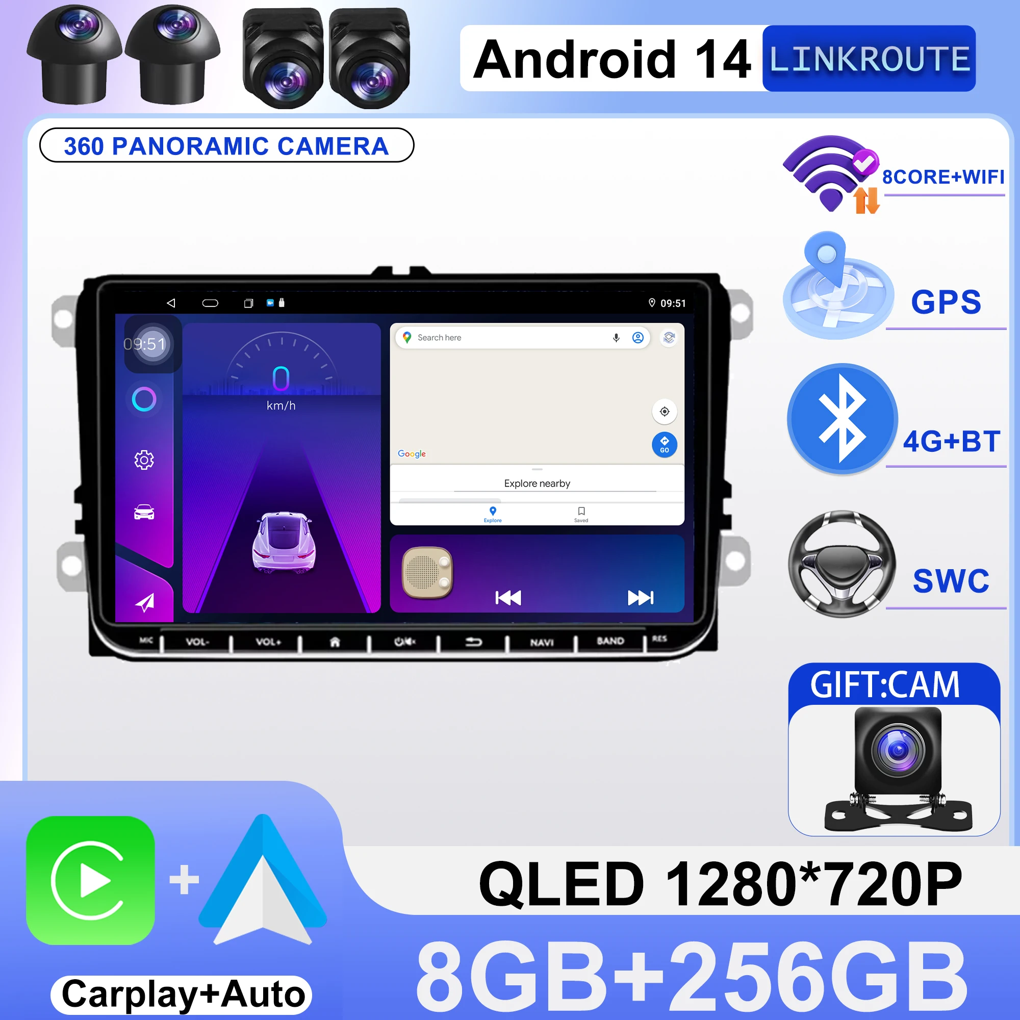 Car Radio Android For VW Volkswagen Golf 5 6 Polo Passat B6 CC GOLF Tiguan Amarok Scirocco Sharan Jetta Carplay Audio GPS Player