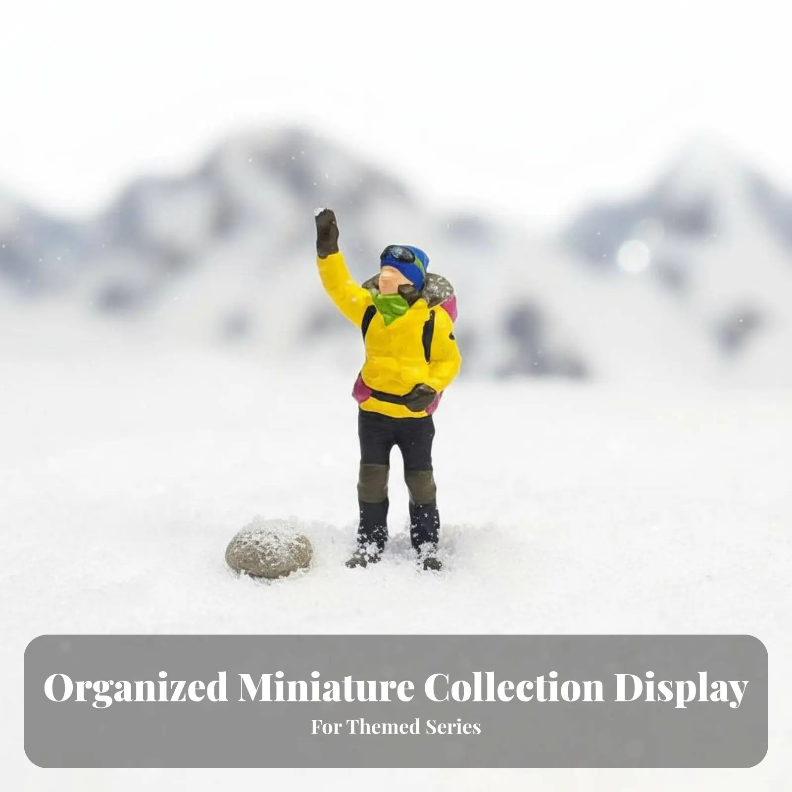 

1:64 Scale People Model High Intricacy Mountaineering Miniature model:64 Scale People Figure Highly Detailed for Dioramas