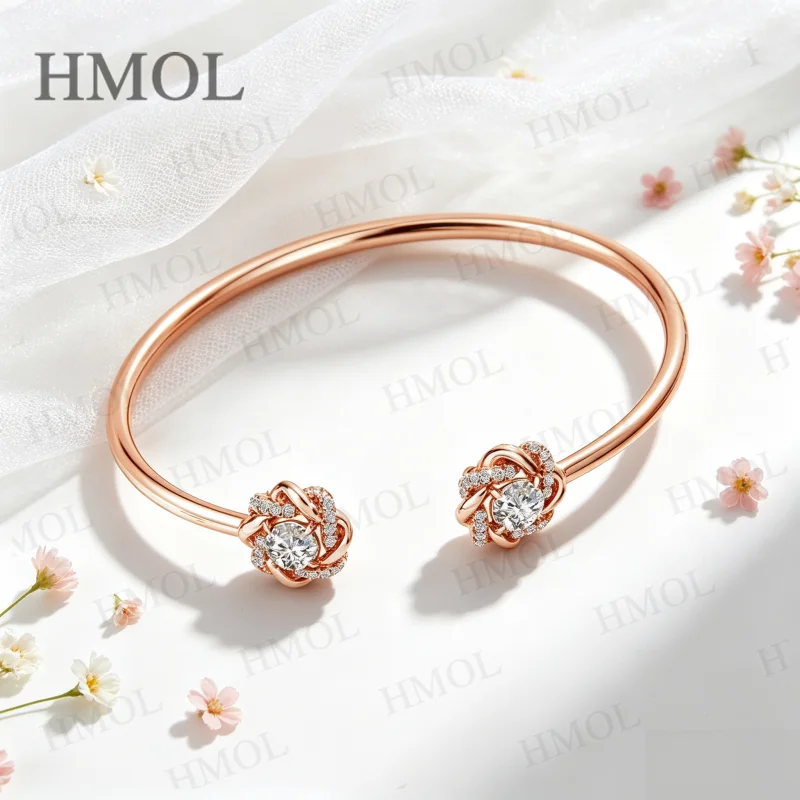 Moissanite Bracelet 2ct D Adjustable VVS1 GRA Certified 925 Sterling Silver Factory Direct Fine Jewelry for Women Daily Wear