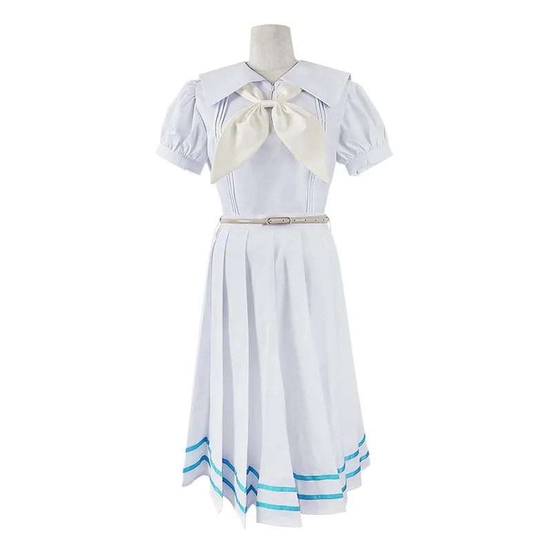 Beastars Haru Cosplay Costume White Dress Rabbit Haru JK Uniform Dress Sailor Suit for Woman Girls Hallowmas Party Costume Wigs