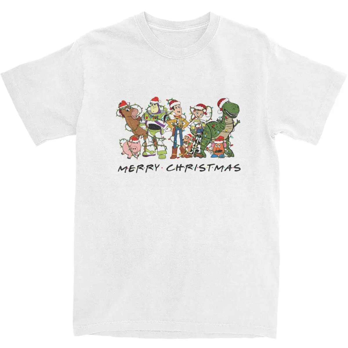 Men Women's T-Shirt Toy Story Merry Christmas Friends T Shirts Leisure Summer Tee Shirt Y2K Funny Print Cotton Tops Gift Idea