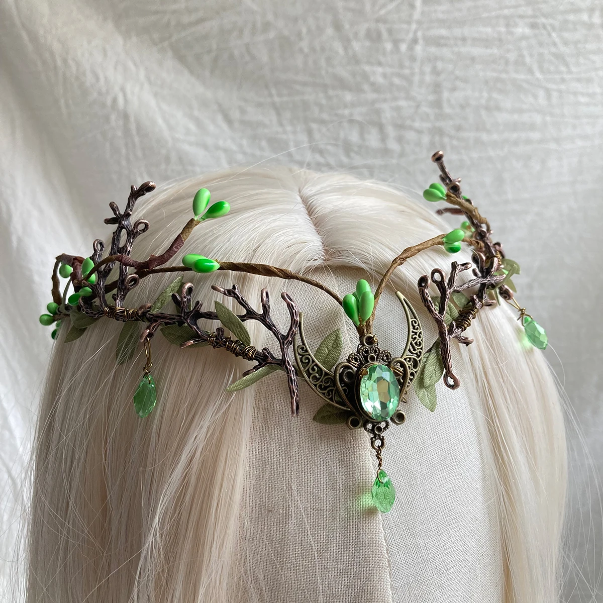 Vintage Queen Tiara elf Amazon.com: Didder Halloween Fairy Elf Headband Elf Costume  main image 2