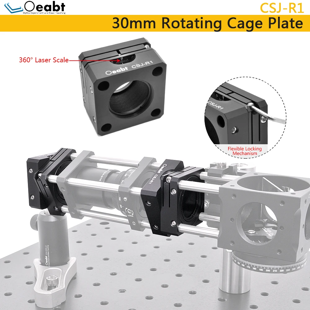 CSJ-R1 30mm Rotating Cage Plate Segment Type Cage Plate Cage Type Coaxial System Clamp Ring Lens Holder Base Optics