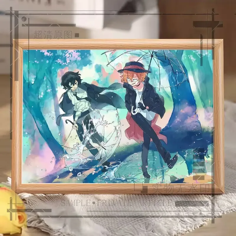 『文豪ストレイドッグス』太宰治、人間界の不適合2Dキャラクター、中空フォトフレーム、装飾アイテム、誕生日飾り