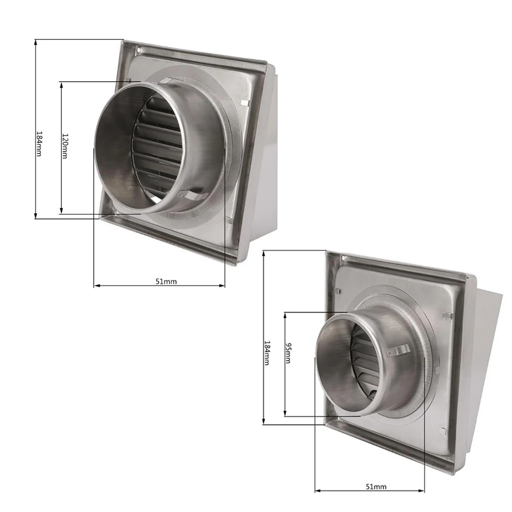 Square-shape Grille Diffuser High Temperature Resistant Exhaust Connector For Home