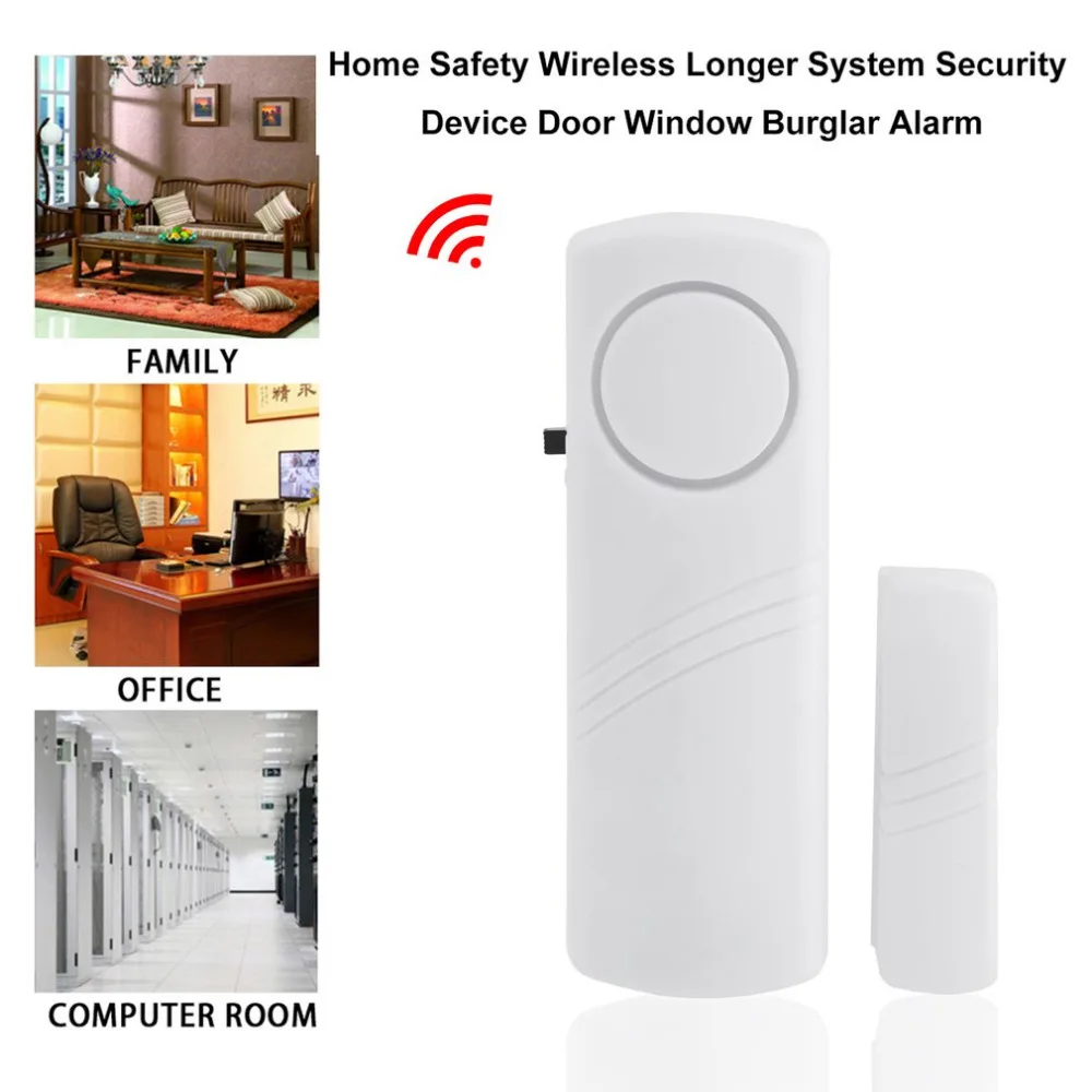 

90dB White Door Window Wireless Burglar Alarm with Magnetic Sensor Home Safety Wireless Longer System Security Device