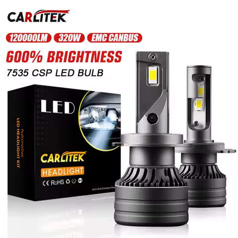 320W 120000LM H7 H4 H11 LED Headlight High Power 7535 CSP Canbus H1 H8 H9 9005 HB3 9006 HB4 9012 HIR2 Turbo Lamp 6000K Car Light