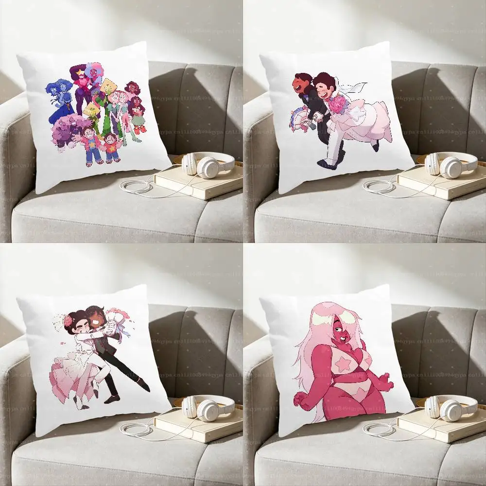 S-Steven Cartoon Universe Pillow Case Cover Square for Decorative Cushion Bed Couch Sofa Classic Style Machine Washable