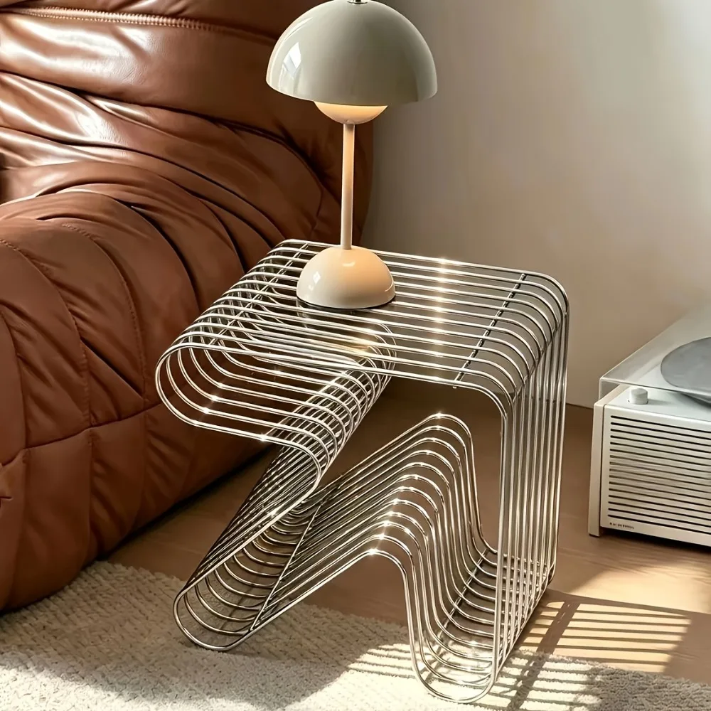 Modern Art Side Table, Creative Magazine Rack, Minimalist Style Side Table, Small Storage Bookshelf, Internet-Famous Ins-Style