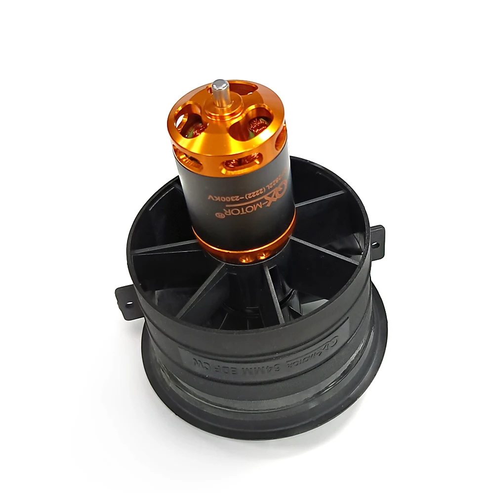 QX-MOTOR  60A 80A ESC 64mm EDF 12 Blades Set with Brushless Motor 2100KV 2300KV 3300KV 3500KV 3800KV 4300KV  for RC Airplane