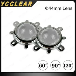 LED Lens 60 90 120 Degrees Optical Glass 44mm + Reflector Collimator + Fixed Bracket For 20W30W 50W100W COB High Power Lamp Bead