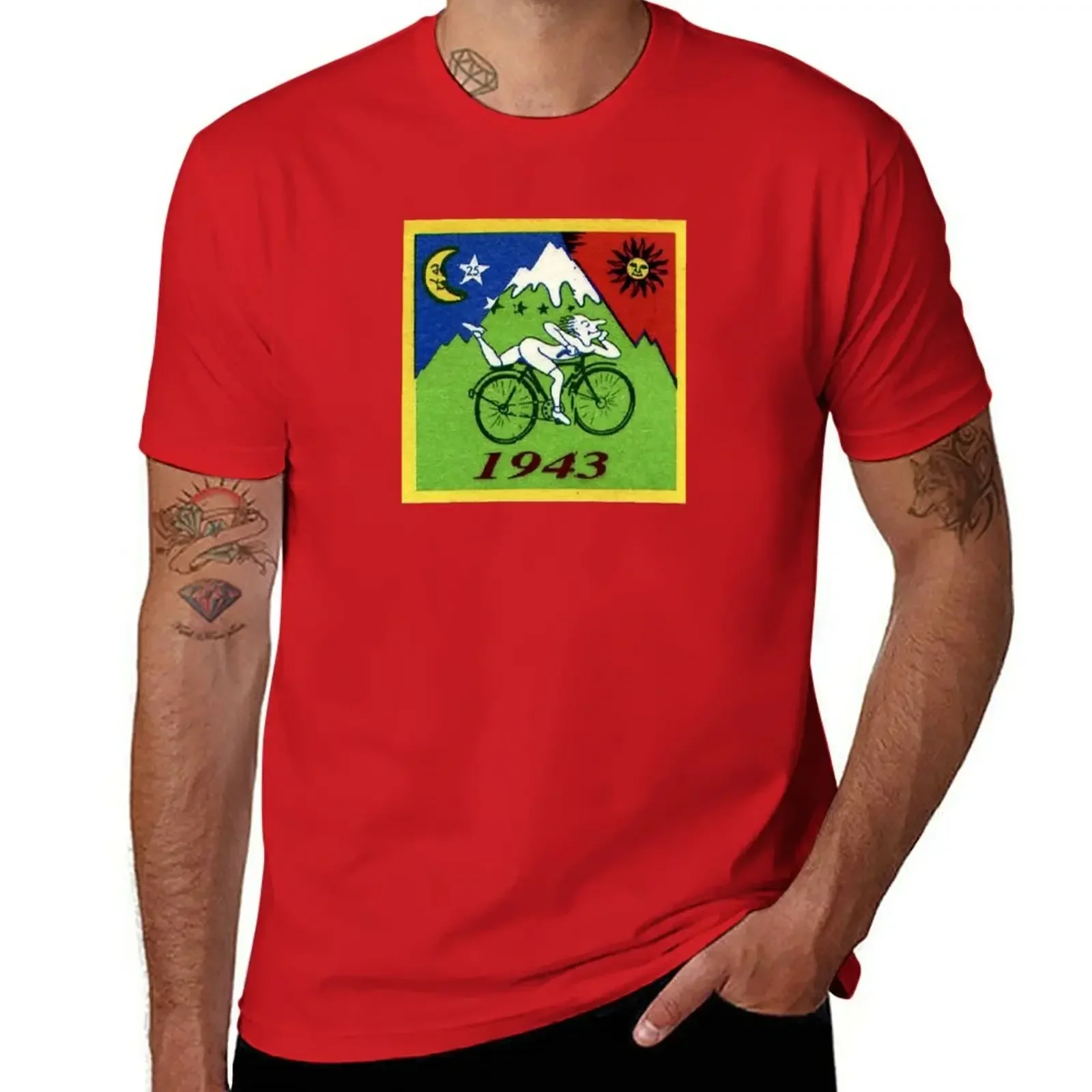 Albert Hoffman LSD Bicycle Day T-Shirt customizeds summer top shirts for men graphic new in tops & tees vintage Informal Outfits