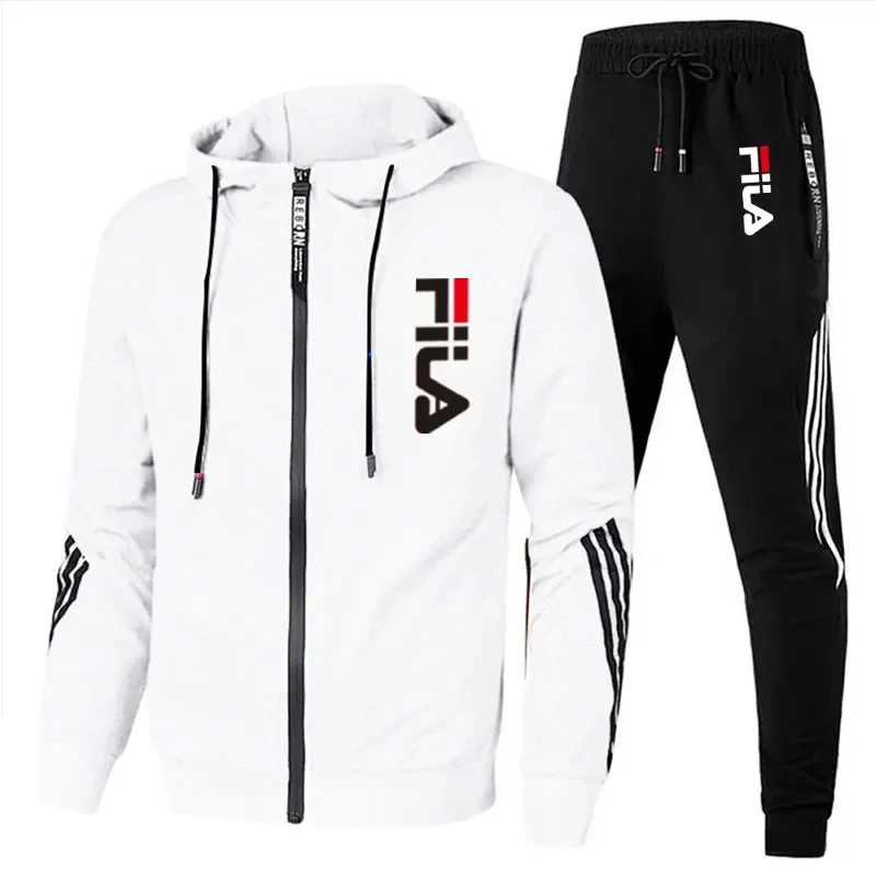 

Quality Hooded Sweatshirt and Black Sports Shirt Pants, Casual Sports Jacket, Jogging Sports Suit, Outdoor Comfortable Clothing