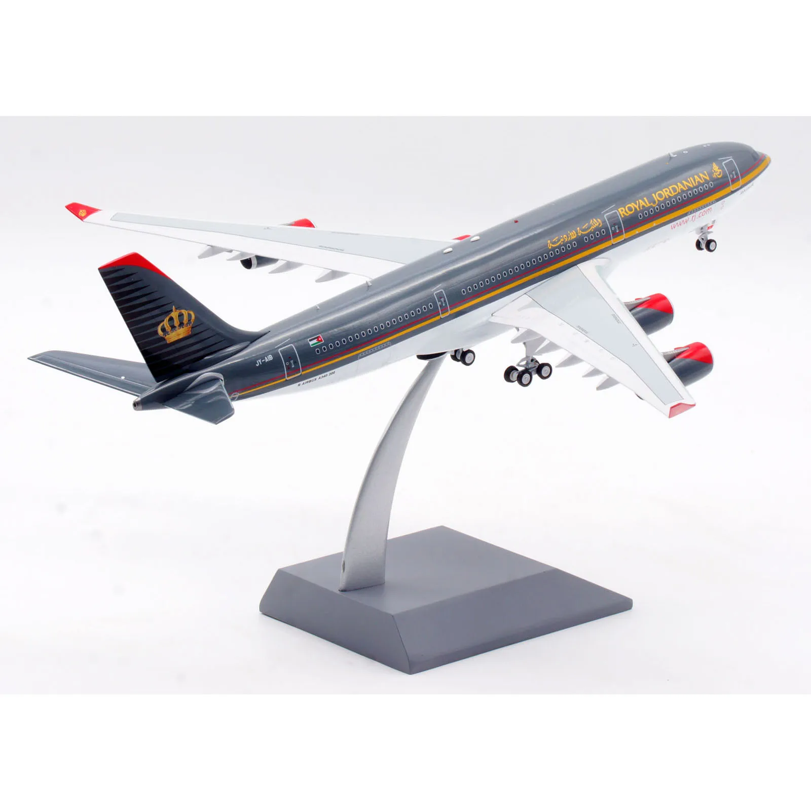 IF342JY0523 Alloy Collectible Plane Gift INFLIGHT 1:200 Royal Jordanian Airbus A340-200 Diecast Aircraft Jet Model JY-AIB