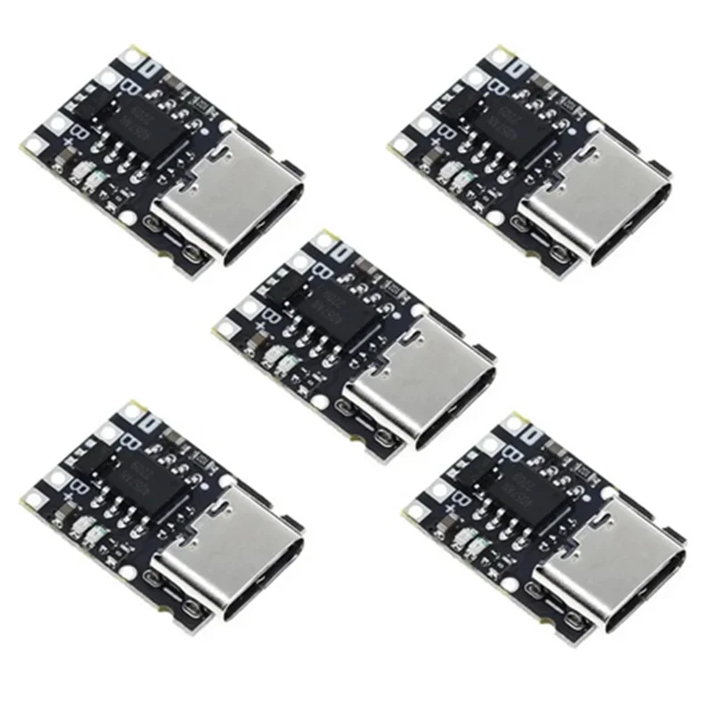 1-50PCS TP4057 1A 3.7V Lithium Battery Charging and Discharging Board with Protection Type-C USB C Li-ion Battery Charging Board