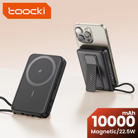 Toocki 10000mAh Magnetic Powerbank With Type C Cable 22.5W Fast Charging LED Display Power Bank For iPhone 14 15 16 Samsung S23