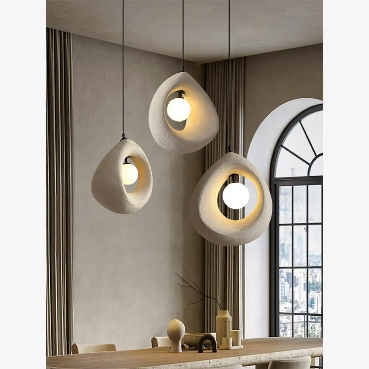 

Dining table chandelier original design creative personality cement water drop restaurant bar cafe chandelier