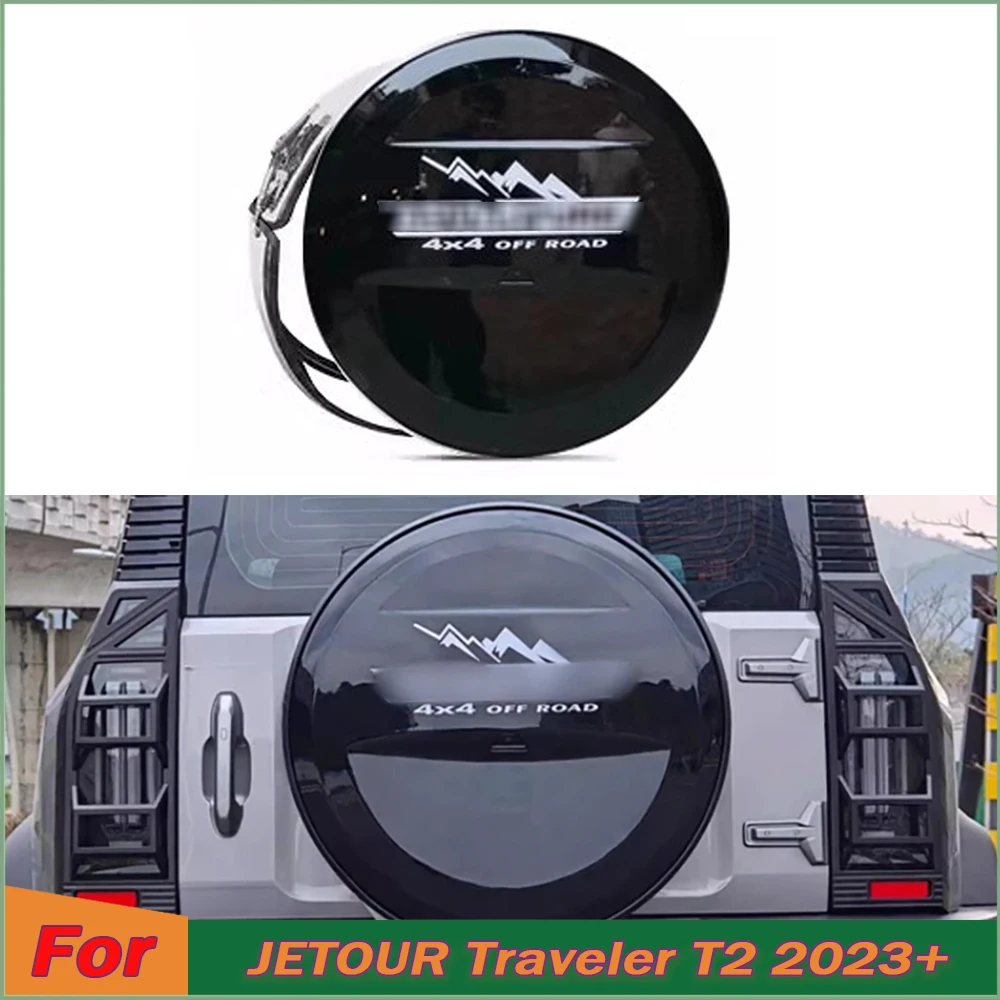 

Экстерьер автомобиля для JETOUR Traveler T2 2023 + крышка автомобильной запасной шины, оснащенная оболочкой для шин, внешние аксессуары для украшения внедорожника