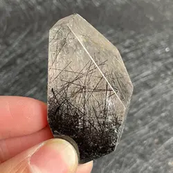 Natural Stone Black Quartz Rutilated Freeform Crystal Rock Decoration Rough Polished Healing